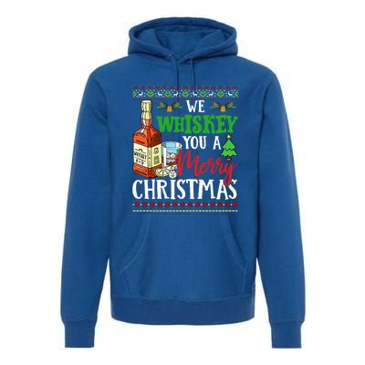 We Whiskey You A Merry Christmas Wish Pajama Ing Cute Gift Premium Hoodie