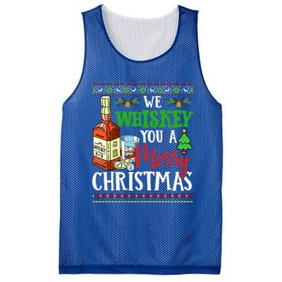 We Whiskey You A Merry Christmas Wish Pajama Ing Cute Gift Mesh Reversible Basketball Jersey Tank