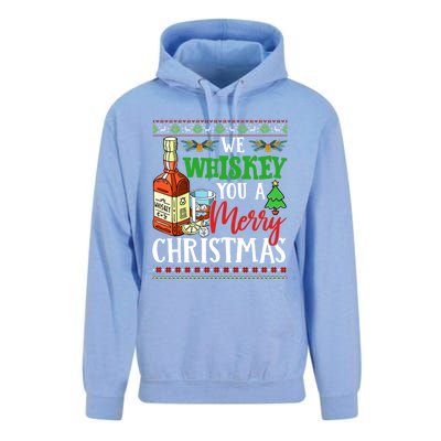 We Whiskey You A Merry Christmas Wish Pajama Ing Cute Gift Unisex Surf Hoodie