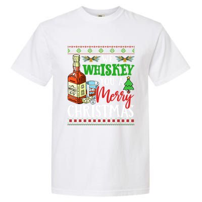 We Whiskey You A Merry Christmas Wish Pajama Ing Cute Gift Garment-Dyed Heavyweight T-Shirt