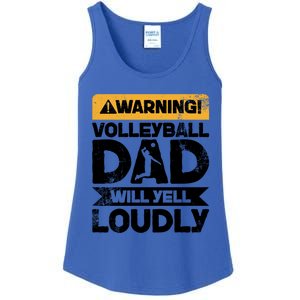 Warning Will Yell Loudly Volleyball Dad Gift Ladies Essential Tank