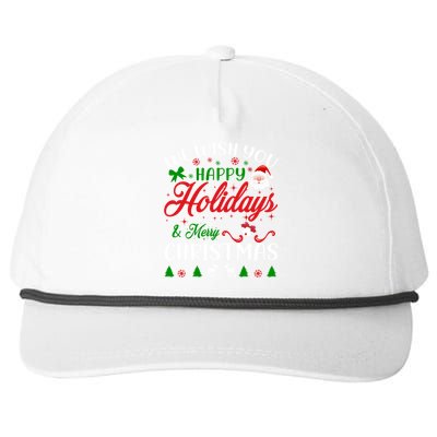 We Wish You Merry Christmas Xmas Family Holidays Cool Gift Snapback Five-Panel Rope Hat