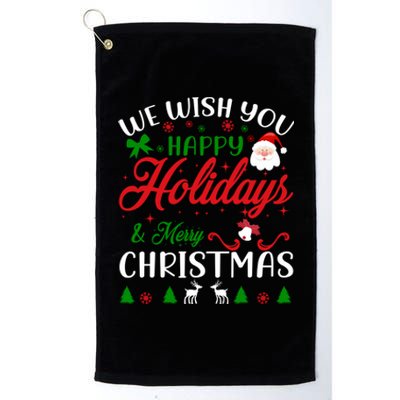 We Wish You Merry Christmas Xmas Family Holidays Cool Gift Platinum Collection Golf Towel