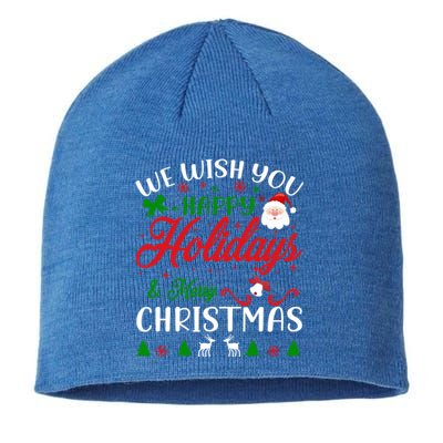 We Wish You Merry Christmas Xmas Family Holidays Cool Gift Sustainable Beanie