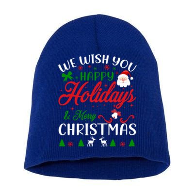 We Wish You Merry Christmas Xmas Family Holidays Cool Gift Short Acrylic Beanie