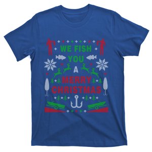 We Wish You A Merry Christmas Fishing Santa Claus Xmas Funny Gift T-Shirt