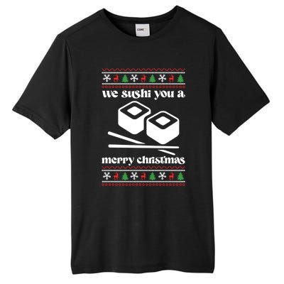 We Wish You A Merry Christmas Food Christmas Sushi Rolls Cool Gift Tall Fusion ChromaSoft Performance T-Shirt