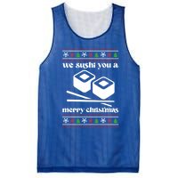 We Wish You A Merry Christmas Food Christmas Sushi Rolls Cool Gift Mesh Reversible Basketball Jersey Tank