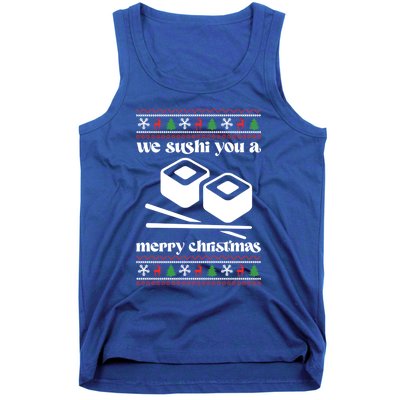 We Wish You A Merry Christmas Food Christmas Sushi Rolls Cool Gift Tank Top