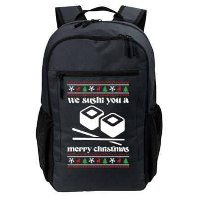 We Wish You A Merry Christmas Food Christmas Sushi Rolls Cool Gift Daily Commute Backpack