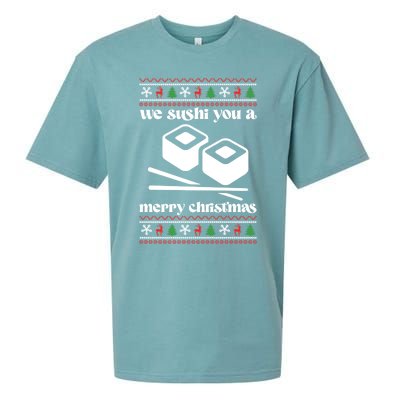 We Wish You A Merry Christmas Food Christmas Sushi Rolls Cool Gift Sueded Cloud Jersey T-Shirt