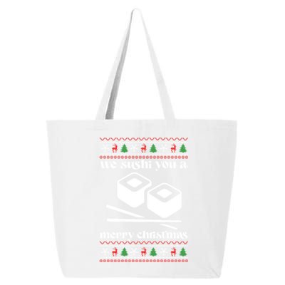 We Wish You A Merry Christmas Food Christmas Sushi Rolls Cool Gift 25L Jumbo Tote