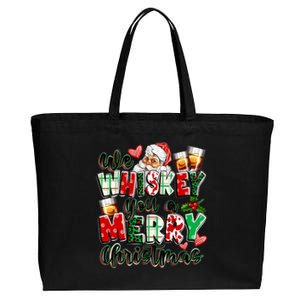 We Whiskey You A Merry Christmas Wine Ing Cool Gift Cotton Canvas Jumbo Tote