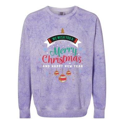 We Wish You A Merry Christmas Gift Colorblast Crewneck Sweatshirt