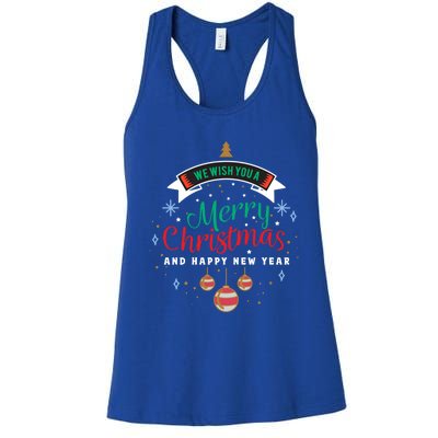 We Wish You A Merry Christmas Gift Women's Racerback Tank