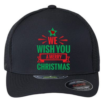 We Wish You A Merry Christmas Gift Flexfit Unipanel Trucker Cap