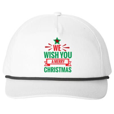 We Wish You A Merry Christmas Gift Snapback Five-Panel Rope Hat