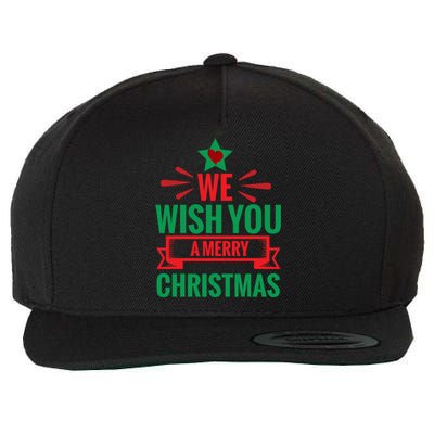 We Wish You A Merry Christmas Gift Wool Snapback Cap