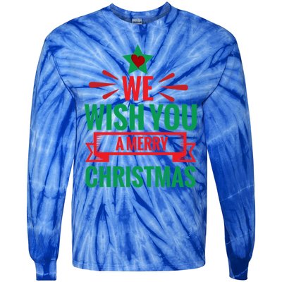 We Wish You A Merry Christmas Gift Tie-Dye Long Sleeve Shirt