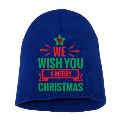 We Wish You A Merry Christmas Gift Short Acrylic Beanie