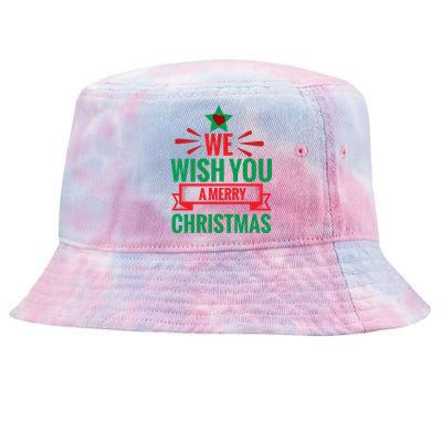 We Wish You A Merry Christmas Gift Tie-Dyed Bucket Hat