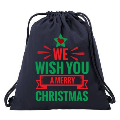 We Wish You A Merry Christmas Gift Drawstring Bag