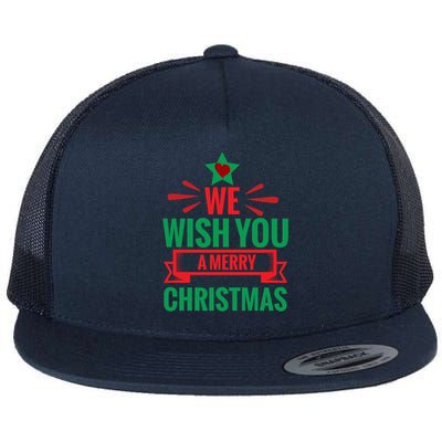 We Wish You A Merry Christmas Gift Flat Bill Trucker Hat