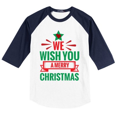 We Wish You A Merry Christmas Gift Baseball Sleeve Shirt