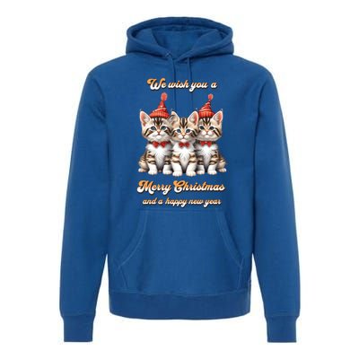 We Wish You A Merry Christmas With Christmas Kitten Gift Premium Hoodie