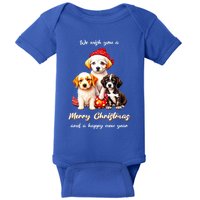 We Wish You A Merry Christmas With Christmas Puppies Gift Baby Bodysuit