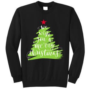 We Wish You A Merry Christmas Song Xmas Tree Holiday Sweatshirt