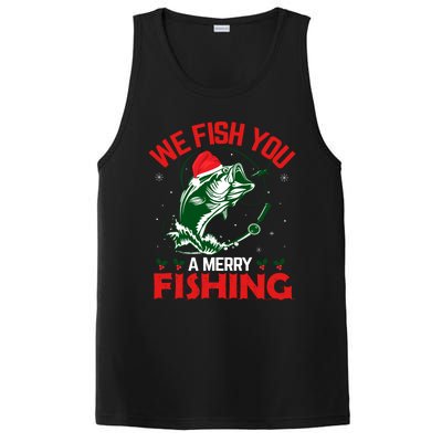 We Wish You A Merry Fisher Christmas Funny Novelty Gift PosiCharge Competitor Tank