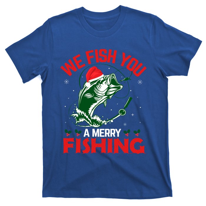 We Wish You A Merry Fisher Christmas Funny Novelty Gift T-Shirt