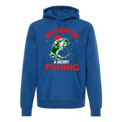 We Wish You A Merry Fisher Christmas Funny Novelty Gift Premium Hoodie