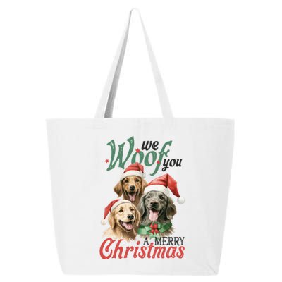 We Woof You A Merry Christmas Vintage Christmas Dogs 25L Jumbo Tote