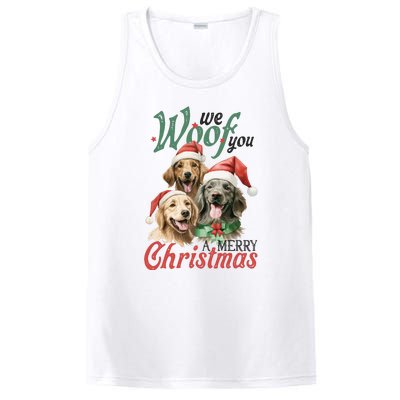 We Woof You A Merry Christmas Vintage Christmas Dogs PosiCharge Competitor Tank