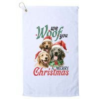 We Woof You A Merry Christmas Vintage Christmas Dogs Platinum Collection Golf Towel