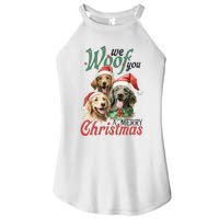 We Woof You A Merry Christmas Vintage Christmas Dogs Women’s Perfect Tri Rocker Tank