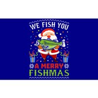 We Wish You A Merry Fishmas Funny Christmas Santa Fishing Cool Gift Bumper Sticker