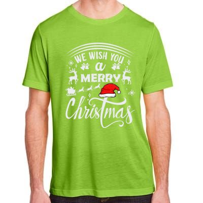 We Wish You A Merry Christmas Pajama Buffalo Santa Hat Cool Gift Adult ChromaSoft Performance T-Shirt