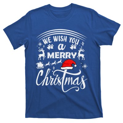 We Wish You A Merry Christmas Pajama Buffalo Santa Hat Cool Gift T-Shirt