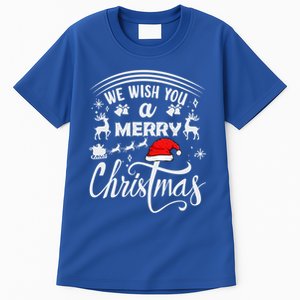 We Wish You A Merry Christmas Pajama Buffalo Santa Hat Cool Gift Tall T-Shirt