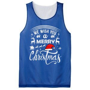 We Wish You A Merry Christmas Pajama Buffalo Santa Hat Cool Gift Mesh Reversible Basketball Jersey Tank