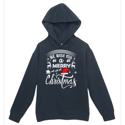 We Wish You A Merry Christmas Pajama Buffalo Santa Hat Cool Gift Urban Pullover Hoodie