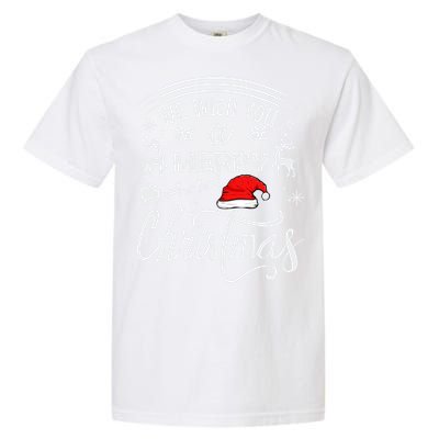 We Wish You A Merry Christmas Pajama Buffalo Santa Hat Cool Gift Garment-Dyed Heavyweight T-Shirt