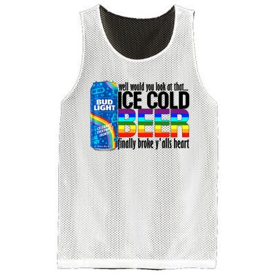 Well Would You Look At That Ice Cold Beer Finally Broke Yalls LGBT LGBTQ Pride Mesh Reversible Basketball Jersey Tank