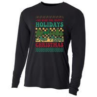 We Wish You Happy Holidays And Merry Christmas Ugly Sweater Funny Xmas Gift Cooling Performance Long Sleeve Crew