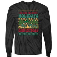 We Wish You Happy Holidays And Merry Christmas Ugly Sweater Funny Xmas Gift Tie-Dye Long Sleeve Shirt