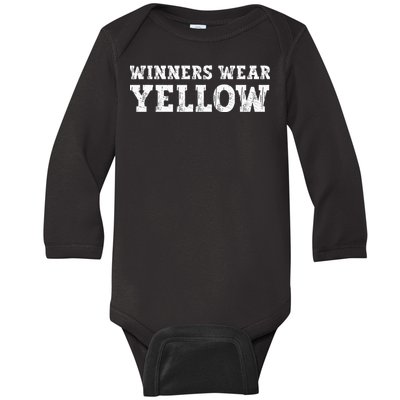 Winners Wear Yellow Color War Camp Team Game Competition Baby Long Sleeve Bodysuit