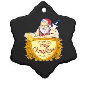 We Wish You Merry Christmas Costumes Santa Claus Art Great Gift Ceramic Star Ornament